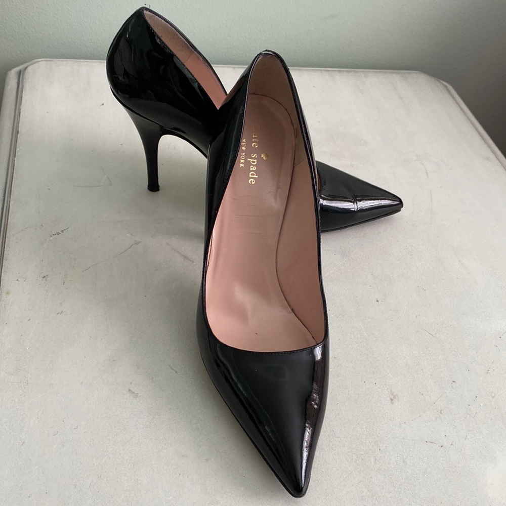 Kate Spade black patent heels